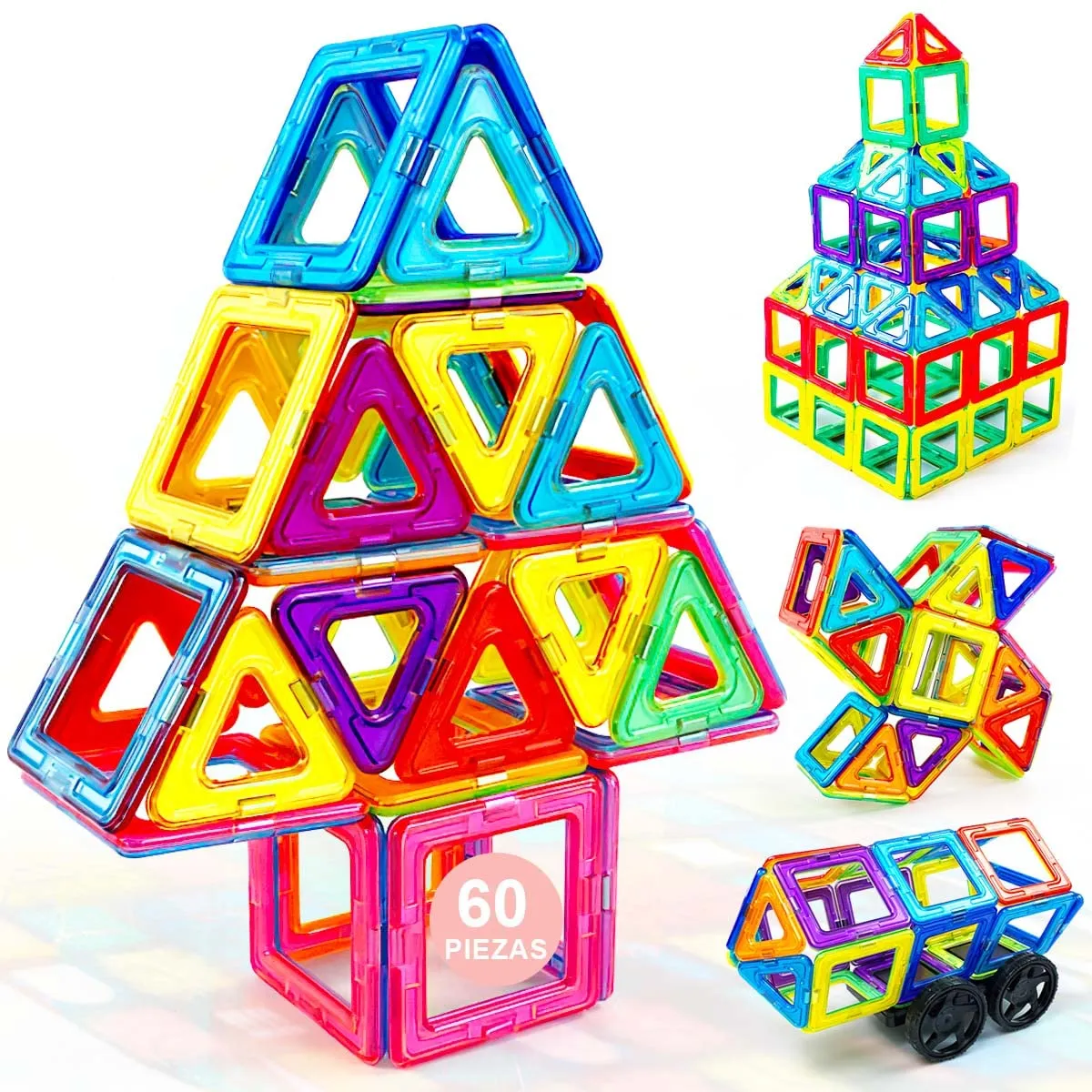 ZQSQD Bloques Magnéticos Juguetes de Construcción - 60 Piezas Juego de  Imanes de Bloques Educativos 3D Creativos y Educativos, Rompecabezas de  Figuras Geométricas, Regalo del Dia del Niño : Amazon.com.mx: Juguetes y