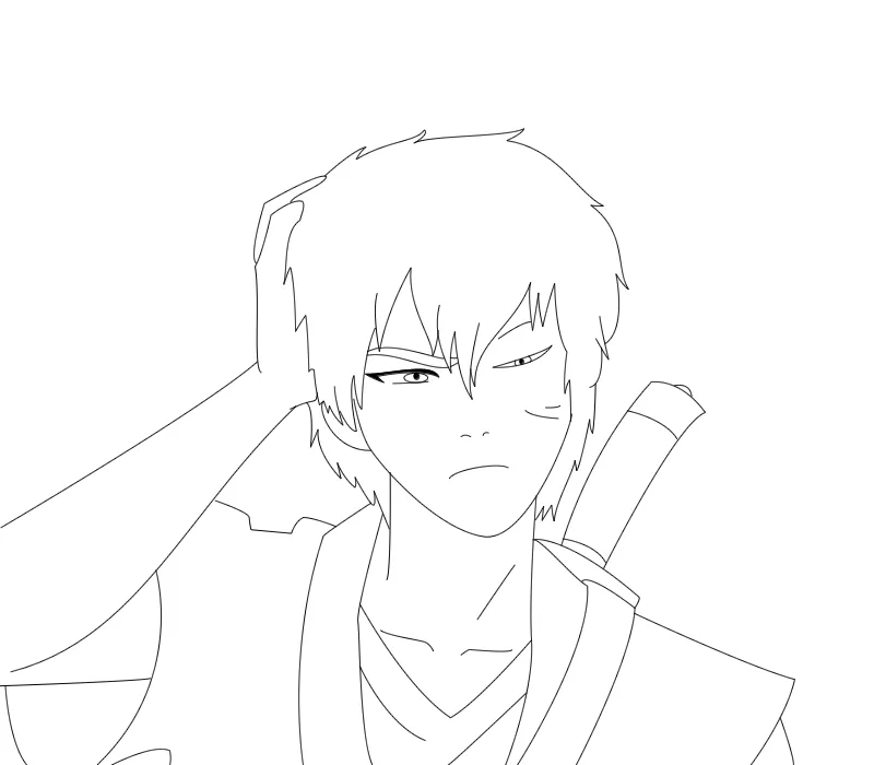 Zuko :lineart: by ~Sakura1885 on deviantART